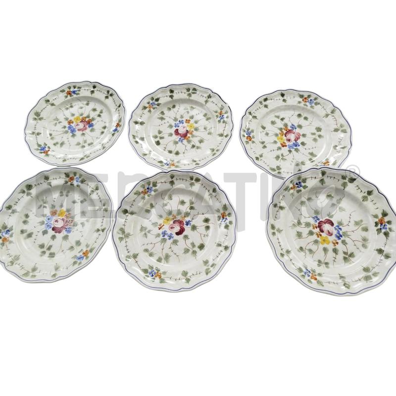 PIATTI PZ. 12 CON VASSOIO HAND PAINTED FRANCE | Mercatino dell'Usato Chieri 3