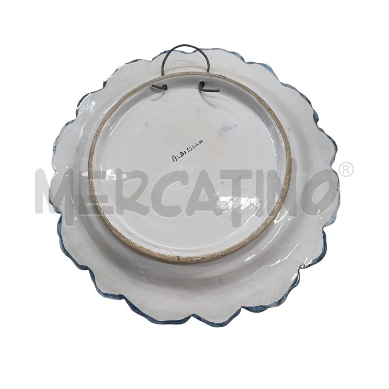 PIATTO BIANCO BLU DIAMETRO 35.5 ALBISSOLA | Mercatino dell'Usato Chieri 1
