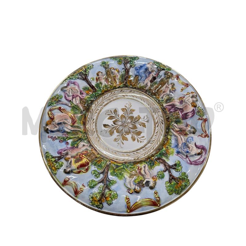 PIATTO CAPODIMONTE DISEGNO BORDO RILIEVO | Mercatino dell'Usato Chieri 1