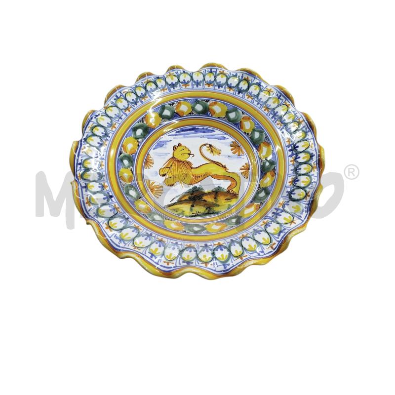 PIATTO CERAMICA LEONE DA ESPOSIZIONE GIALLO  | Mercatino dell'Usato Chieri 1