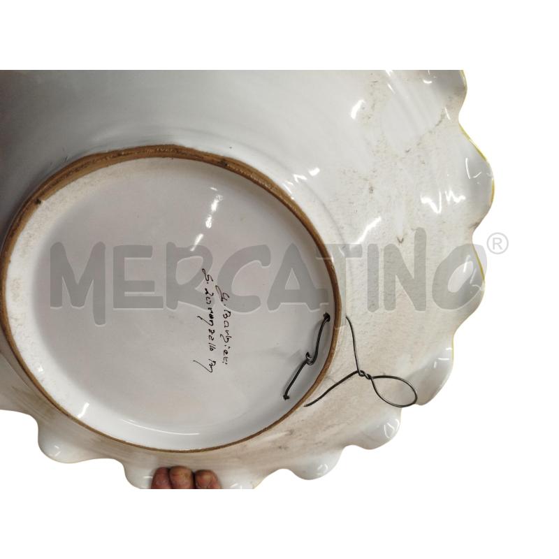 PIATTO CERAMICA LEONE DA ESPOSIZIONE GIALLO  | Mercatino dell'Usato Chieri 2