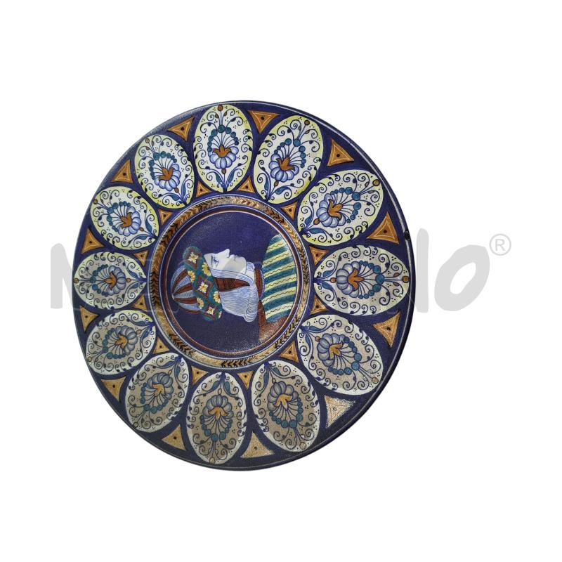 PIATTO FAENZA BLU VOLTO | Mercatino dell'Usato Chieri 1