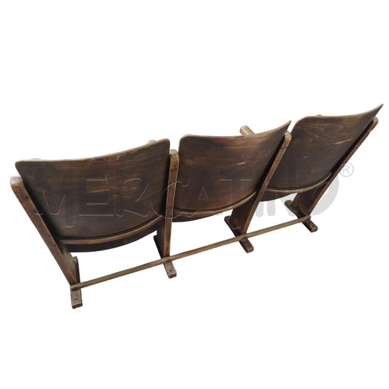 POLTRONA LEGNO CINEMA 3 SEDUTE | Mercatino dell'Usato Chieri 1
