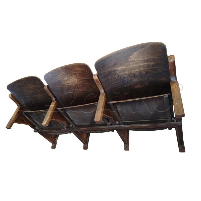 POLTRONA LEGNO CINEMA 3 SEDUTE | Mercatino dell'Usato Chieri 2