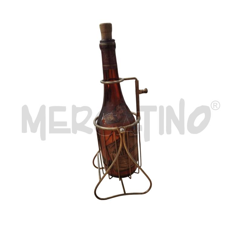 PORTA BOTTIGLIA  IN FERRO COLOR OTTONE | Mercatino dell'Usato Chieri 1