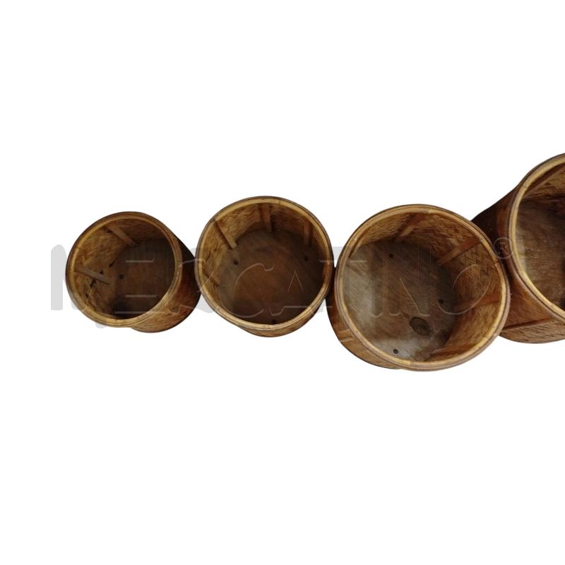 PORTA VASO 5PZ MIDOLLINO INTRECCIO CON RUOTE | Mercatino dell'Usato Chieri 3