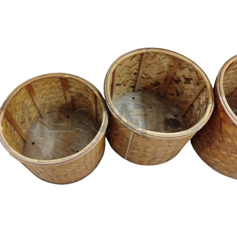 PORTA VASO 5PZ MIDOLLINO INTRECCIO CON RUOTE | Mercatino dell'Usato Chieri 4