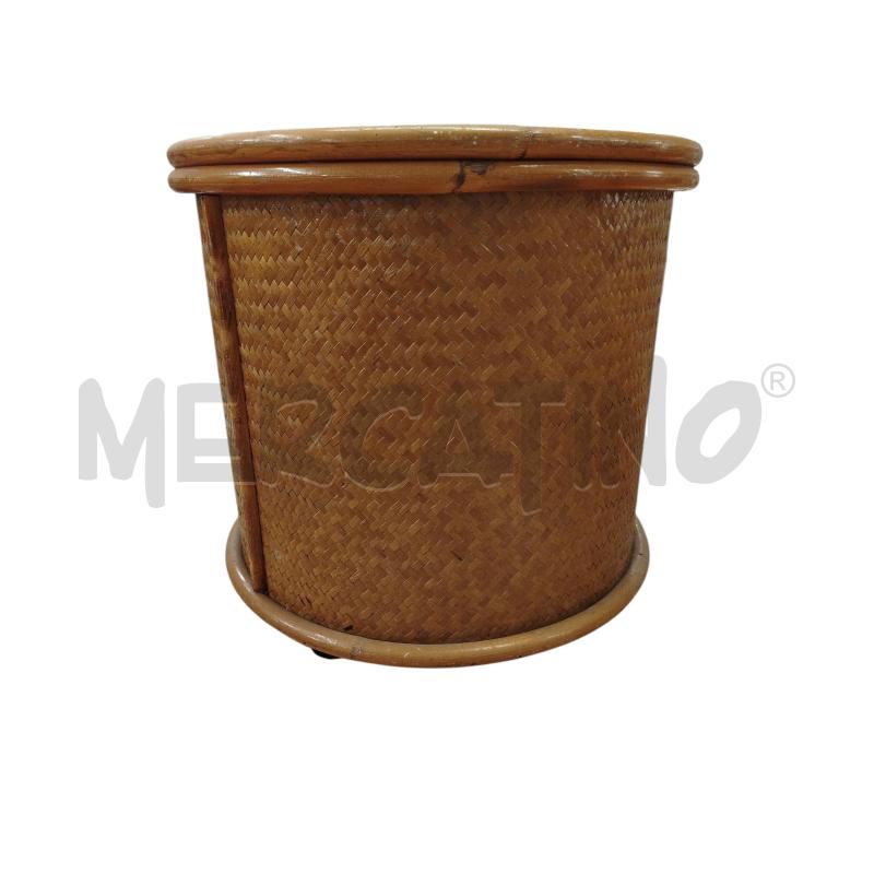 PORTA VASO INTRECCIO CON RUOTE E MIDOLLINO | Mercatino dell'Usato Chieri 1