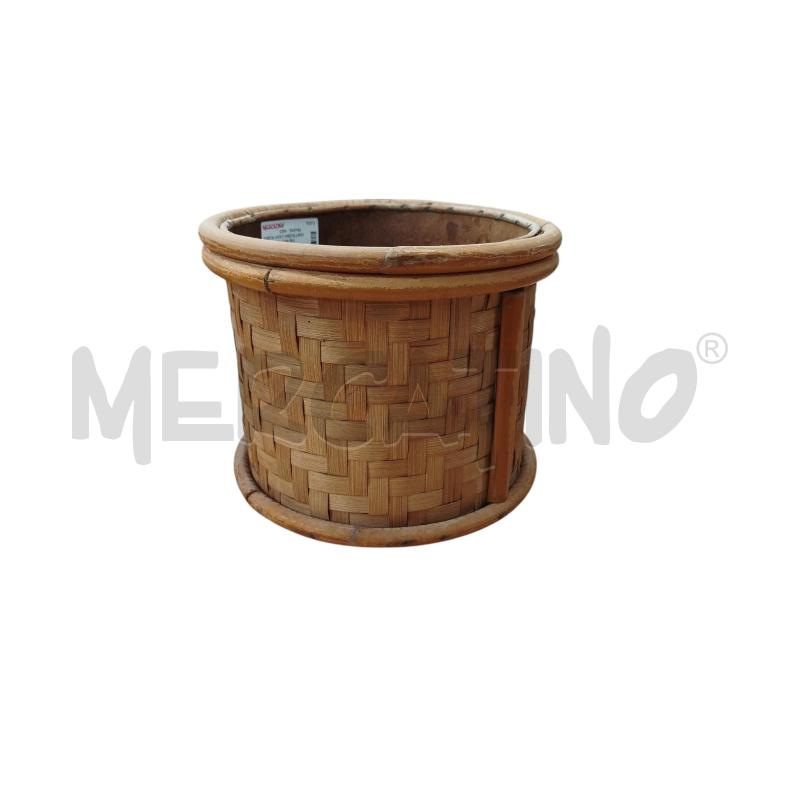 PORTA VASO MIDOLLINO INTRECCIO CON RUOTE | Mercatino dell'Usato Chieri 1