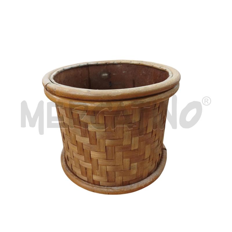 PORTA VASO MIDOLLINO INTRECCIO CON RUOTE | Mercatino dell'Usato Chieri 2
