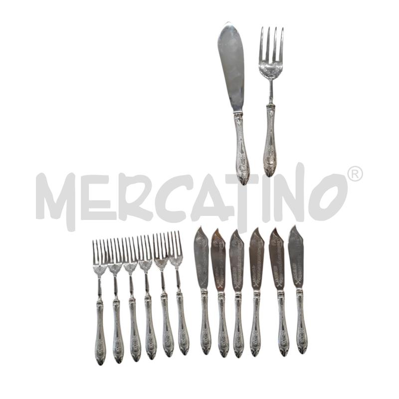 POSATE PZ. 6 FORCHETTE E 6 COLTELLI 2 DA PORTATA | Mercatino dell'Usato Chieri 1