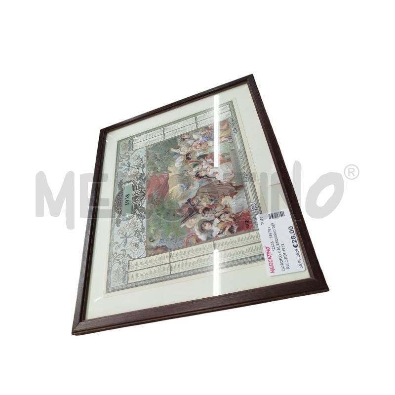 QUADRO CALENDARIO DEI RICORDI 1938 | Mercatino dell'Usato Chieri 1