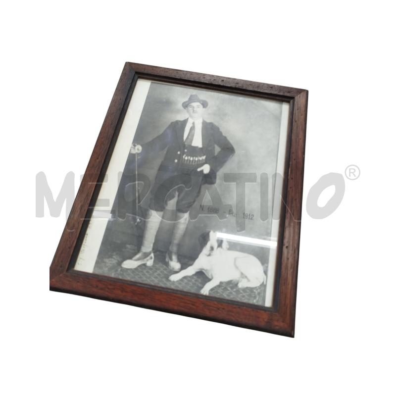 QUADRO CON FOTO D'EPOCA SIGNORE CON CANE | Mercatino dell'Usato Chieri 1