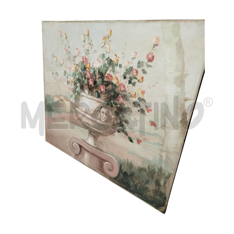 QUADRO DIPINTO 120X140 CM VASO DI FIORI SFONDO CHIARO | Mercatino dell'Usato Chieri 2