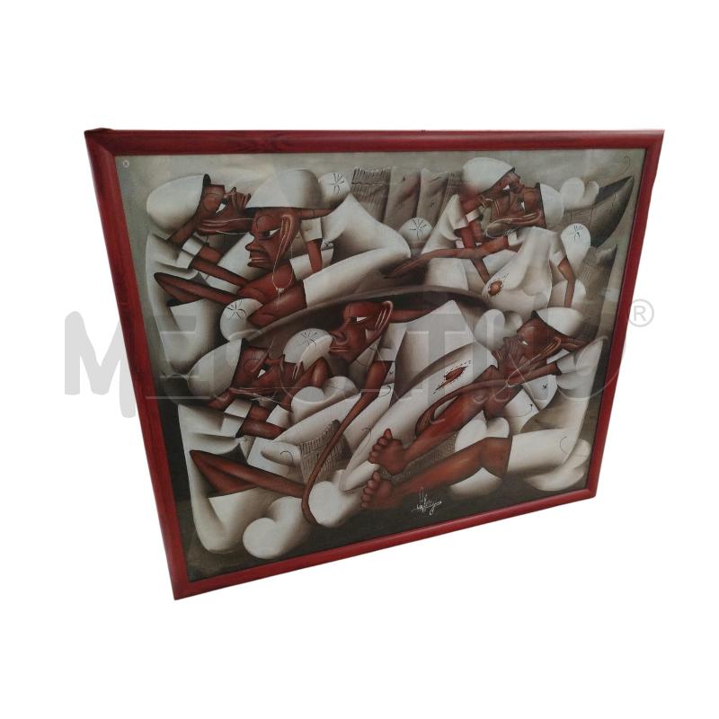 QUADRO DIPINTO CORNICE ROSSA 52X61.5 CM  | Mercatino dell'Usato Chieri 1