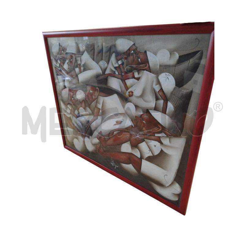 QUADRO DIPINTO CORNICE ROSSA 52X61.5 CM  | Mercatino dell'Usato Chieri 2