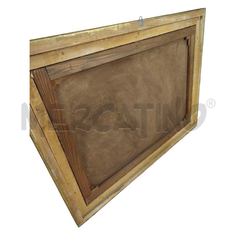 QUADRO DIPINTO PAESAGGIO ALBERI CORNICE COLOR ORO SPESSA | Mercatino dell'Usato Chieri 3