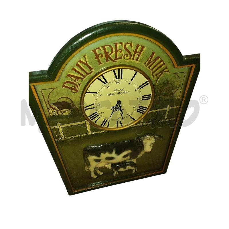 QUADRO LEGNO DA TAVERNA DAILY FRESH MILK OROLOGIO  | Mercatino dell'Usato Chieri 2