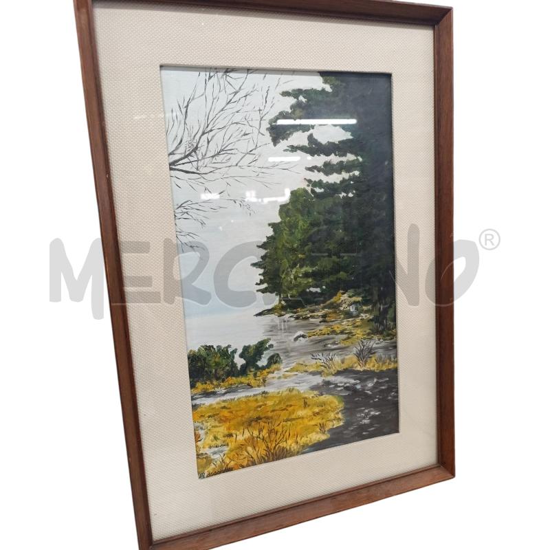 QUADRO VERTICALE PINETA CON RIVA | Mercatino dell'Usato Chieri 1