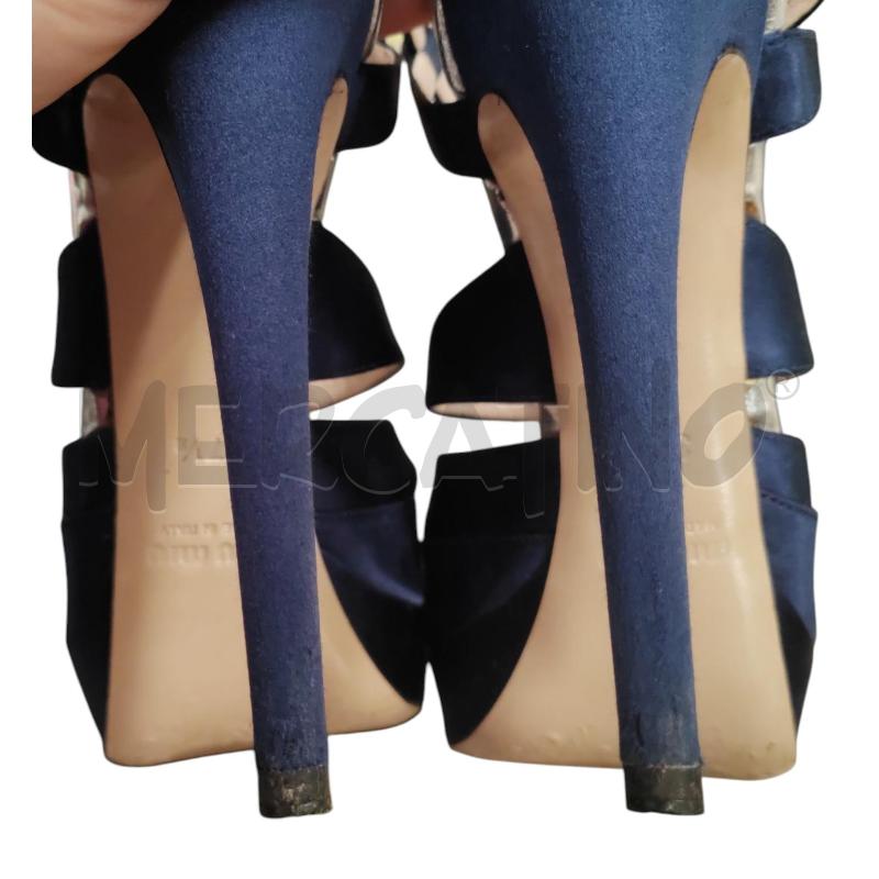 SANDALI DONNA MIUMIU BLU CRISTALLI | Mercatino dell'Usato Chieri 3