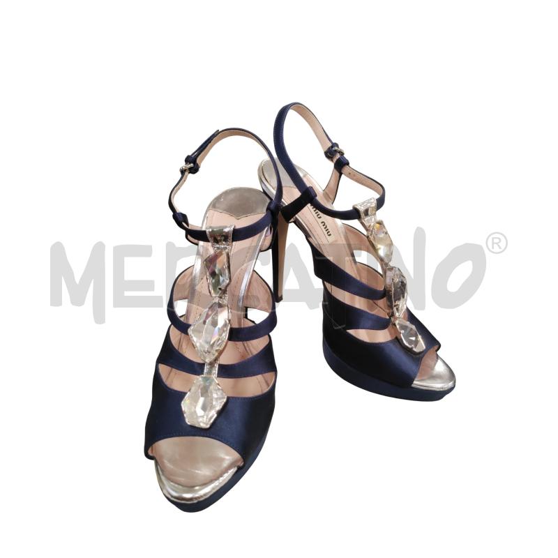 SANDALI DONNA MIUMIU BLU CRISTALLI | Mercatino dell'Usato Chieri 4