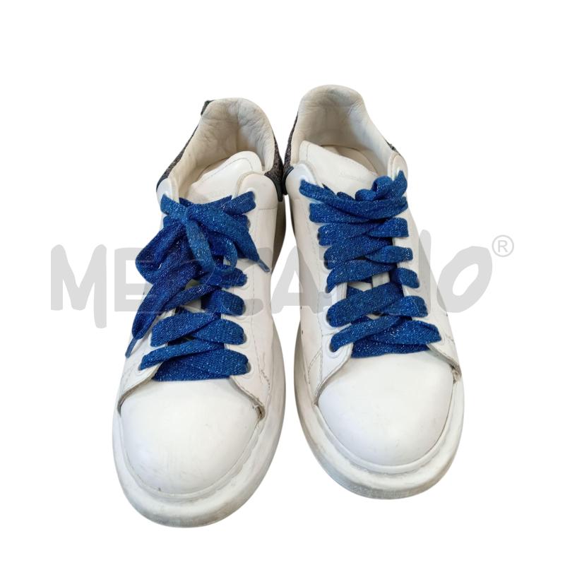 SCARPE DONNA BIANCHE ALEXANDER MCQUEEN LACCI BLU GLITTER DIF  | Mercatino dell'Usato Chieri 1