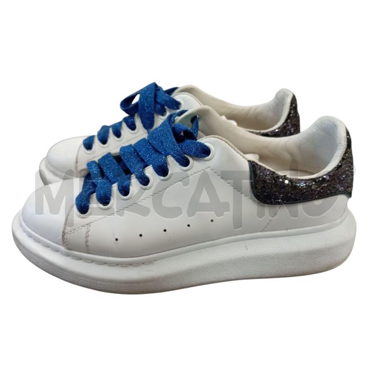 SCARPE DONNA BIANCHE ALEXANDER MCQUEEN LACCI BLU GLITTER DIF  | Mercatino dell'Usato Chieri 4