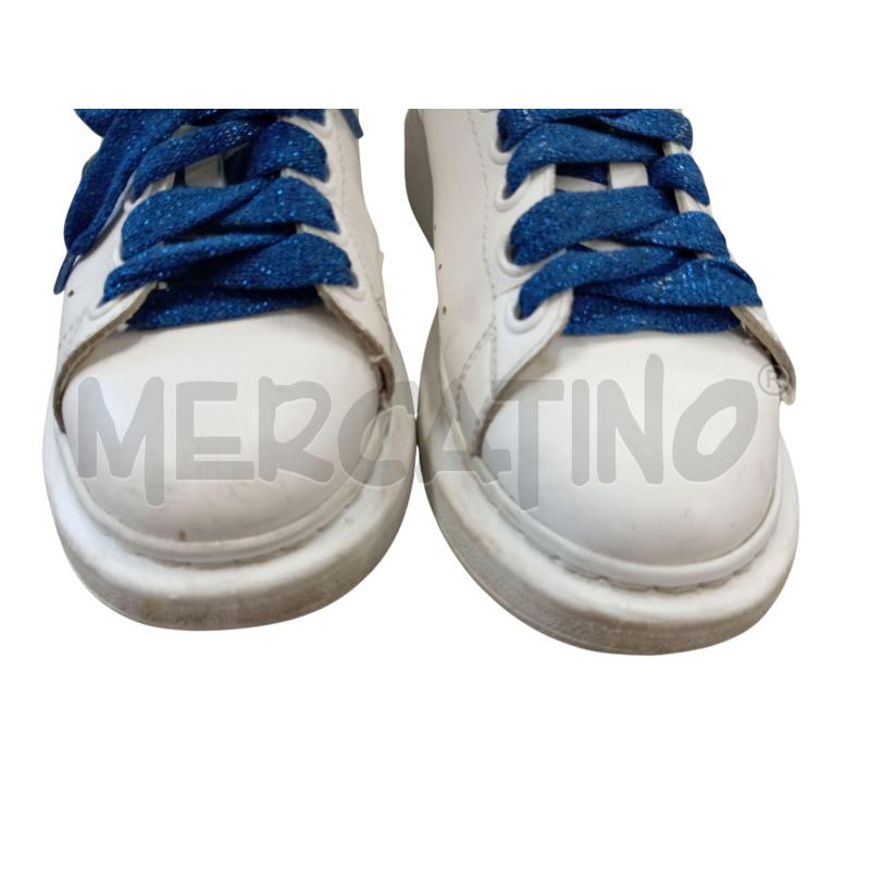 SCARPE DONNA BIANCHE ALEXANDER MCQUEEN LACCI BLU GLITTER DIF  | Mercatino dell'Usato Chieri 5