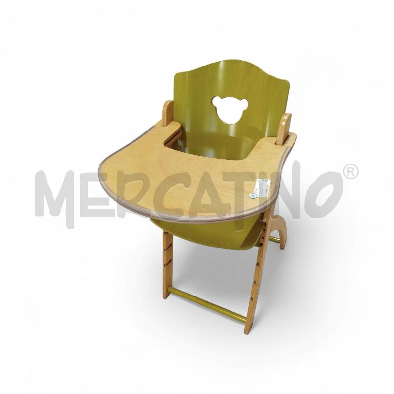 SEGGIOLINO PAPPA LEGNO VERDE PALI | Mercatino dell'Usato Chieri 1