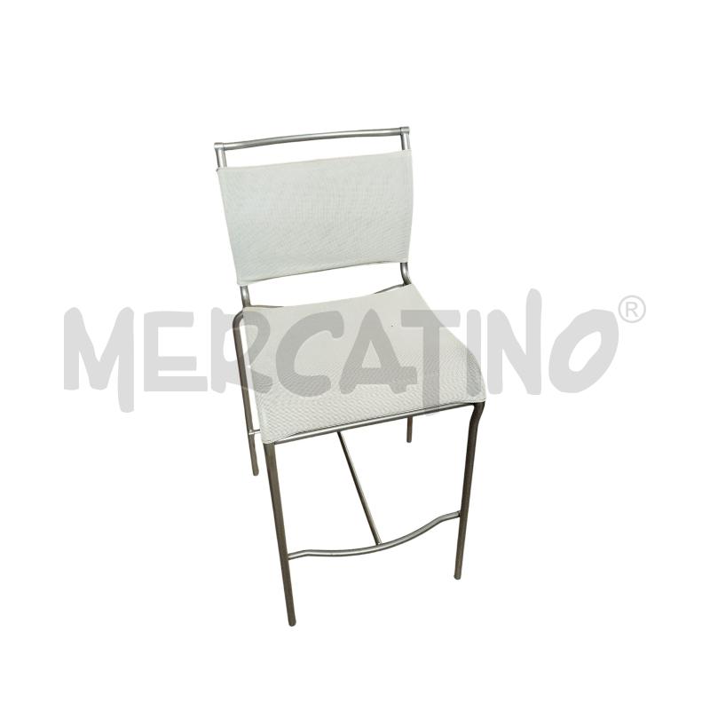 SGABELLO INOX SEDUTA BIANCA CALLIGARIS | Mercatino dell'Usato Chieri 1