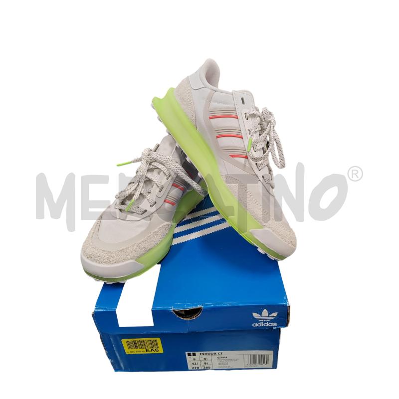 SNEAKERS UOMO ADIDAS BIANCO VERDE FLUO | Mercatino dell'Usato Chieri 1