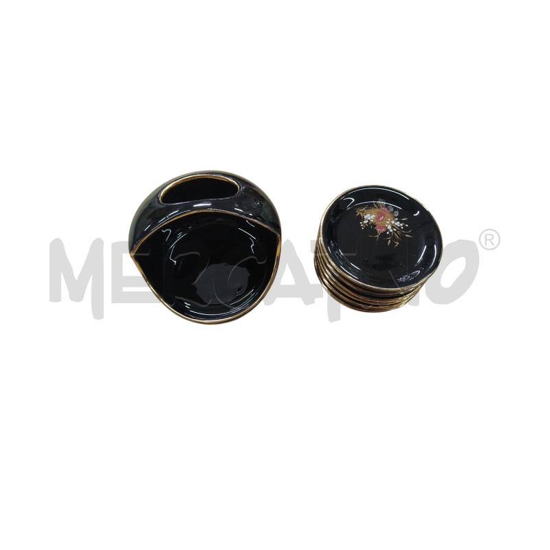 SOPRAMMOBILE CON PIATTINI NERO BORDO COLOR ORO | Mercatino dell'Usato Chieri 1