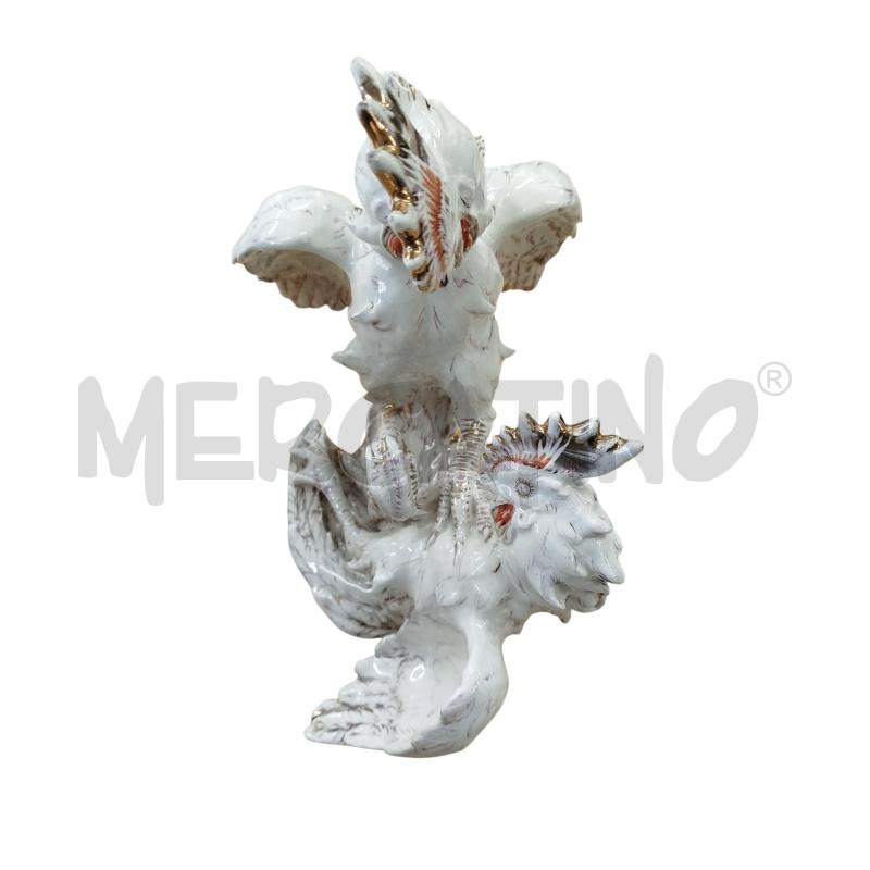 SOPRAMMOBILE IN CERAMICA 'LOTTA TRA GATTI' DIFETTI | Mercatino dell'Usato Chieri 3