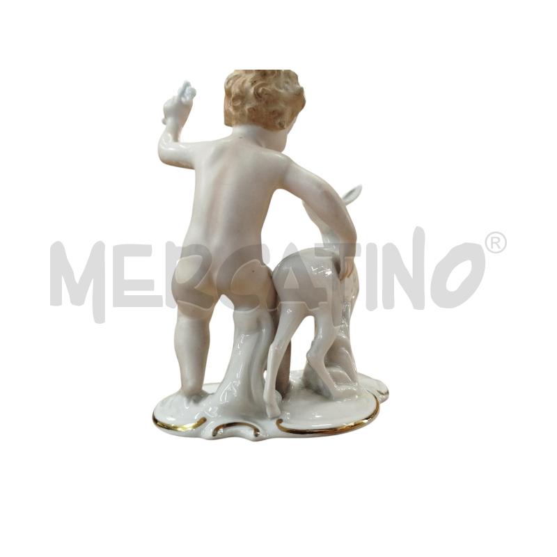 SOPRAMMOBILE  PORCELLANA SCHAUBACK KUNST BIMBO CON ANIMALE | Mercatino dell'Usato Chieri 4