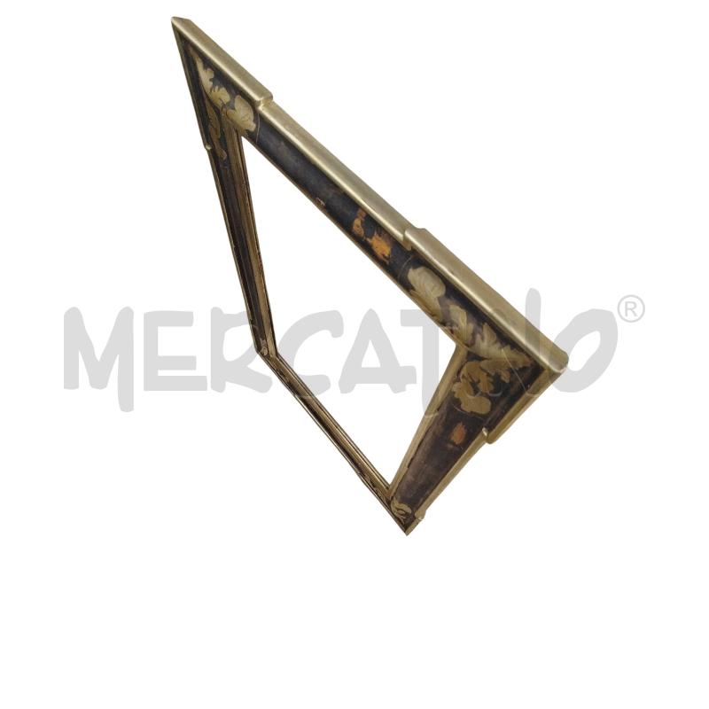 SPECCHIO MARRONE ANGOLI DISEGNO FIORI | Mercatino dell'Usato Chieri 1