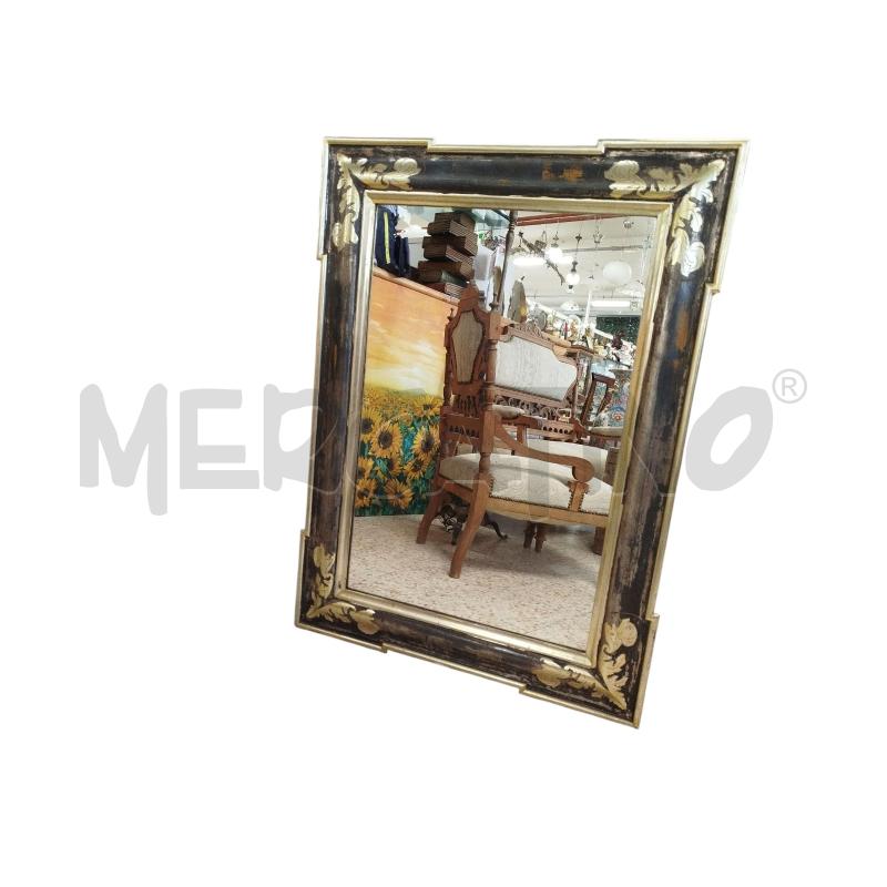 SPECCHIO MARRONE ANGOLI DISEGNO FIORI | Mercatino dell'Usato Chieri 2