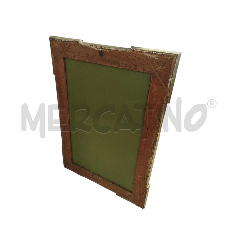 SPECCHIO MARRONE ANGOLI DISEGNO FIORI | Mercatino dell'Usato Chieri 3