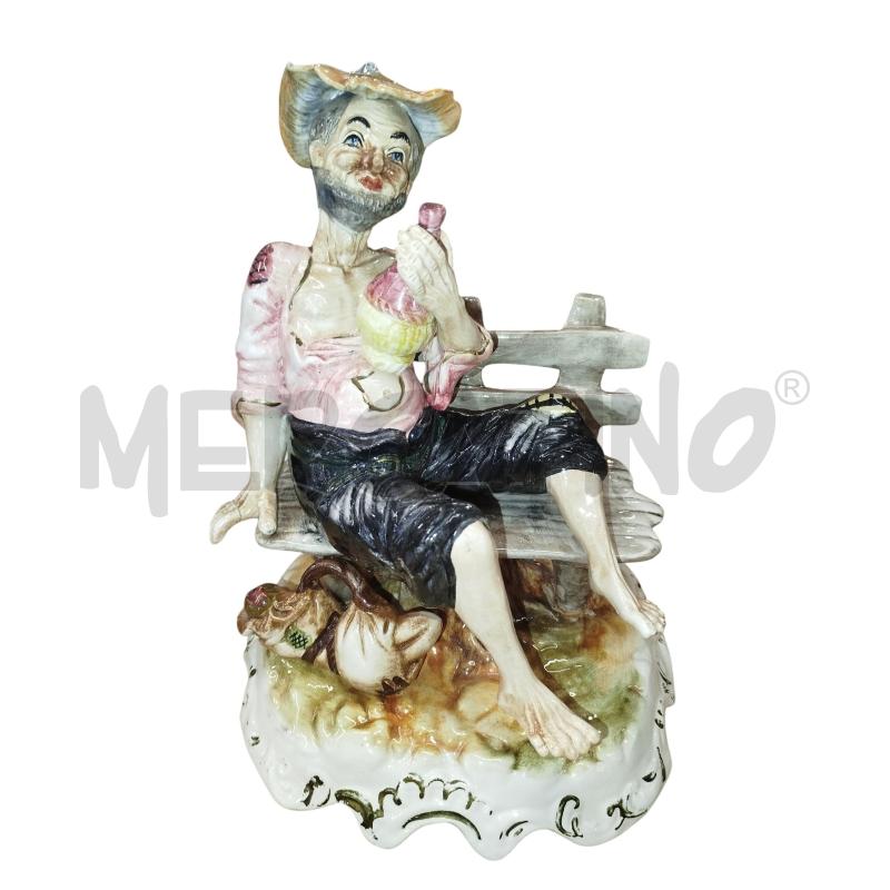 STATUA VECCHIO UBRIACONE CAPO DI MONTE  | Mercatino dell'Usato Chieri 1