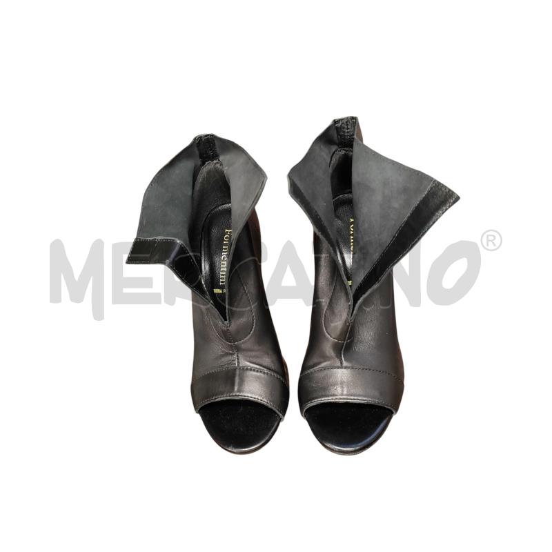 STIVALETTI DONNA NERO PELLE FORMENTINI OPEN TOE TACCO | Mercatino dell'Usato Chieri 1