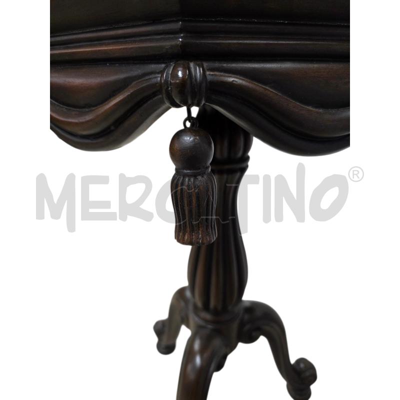 TAVOLINO ESAGONALE CON PENDENTI IN LEGNO UNO MANCANTE | Mercatino dell'Usato Chieri 4