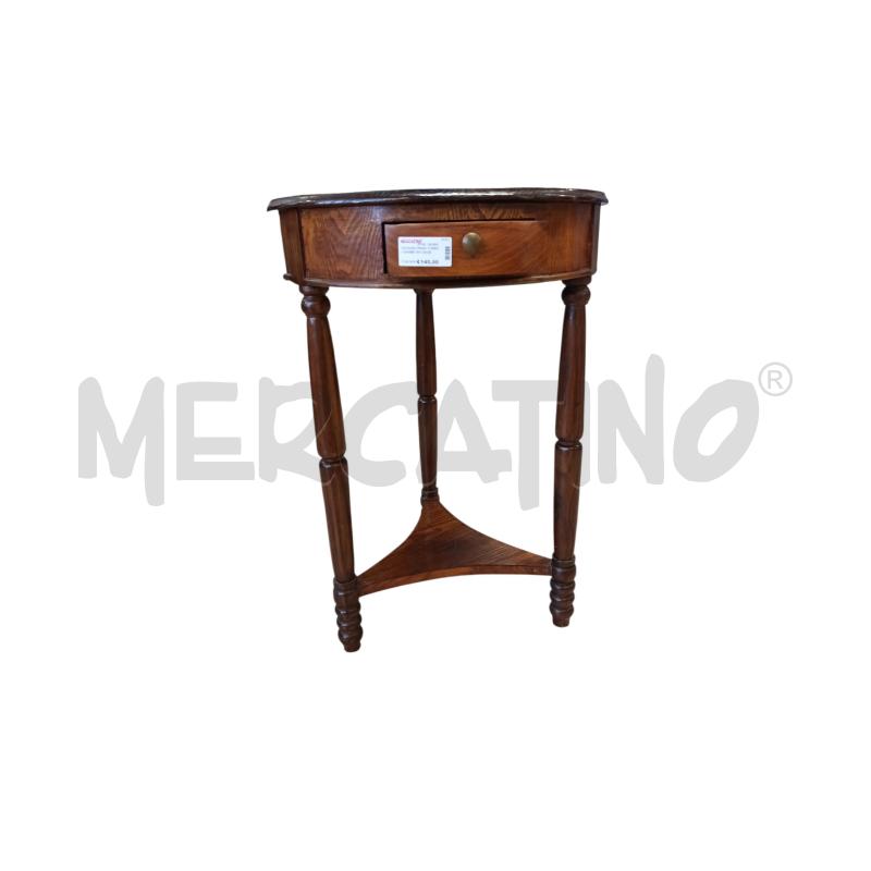 TAVOLINO PIANO TONDO 3 GAMBE UN CASSETTINO | Mercatino dell'Usato Chieri 2