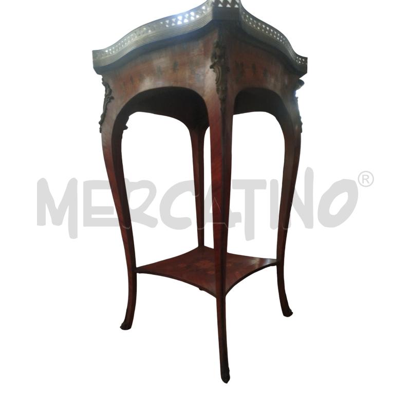 TAVOLINO RADICA BORDO ALTO OTTONE PIANO MARMO | Mercatino dell'Usato Chieri 1