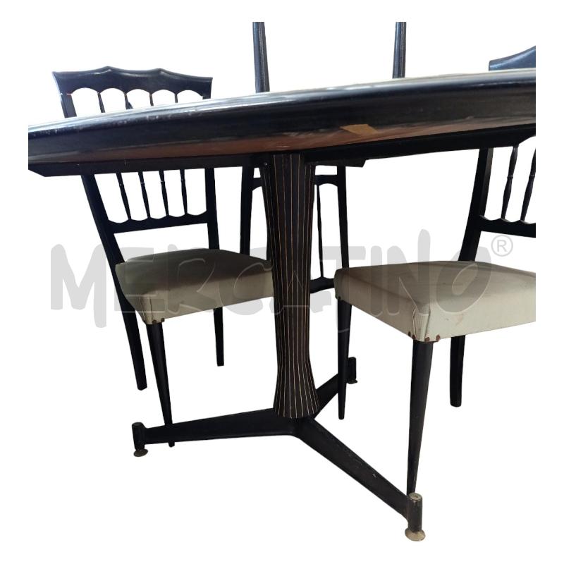 TAVOLO TRIANGOLARE + 4 SEDIE DA RESTAURARE PIANO | Mercatino dell'Usato Chieri 3