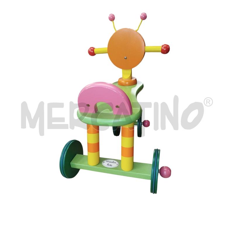 TRICICLO  LEGNO MOULIN ROTY ARANCIO VERDE | Mercatino dell'Usato Chieri 2