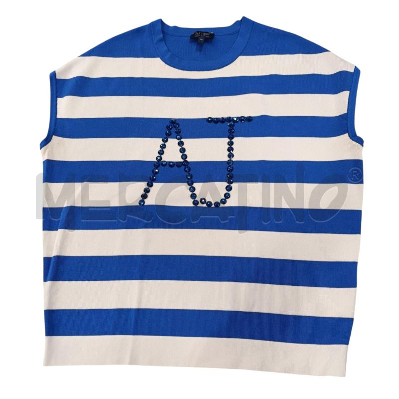 T SHIRT DONNA ARMANI BLU  | Mercatino dell'Usato Chieri 1