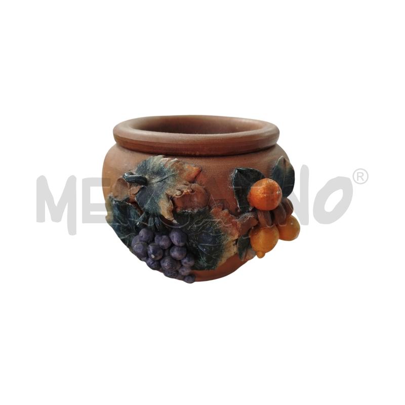 VASO IN TERRACOTTA CON SCOLO FRUTTA RILIEVO | Mercatino dell'Usato Chieri 1