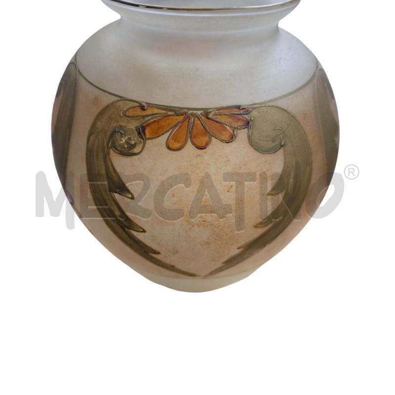 VASO SATINATO DISEGNI MARRONI DIPINTO A MANO | Mercatino dell'Usato Chieri 3
