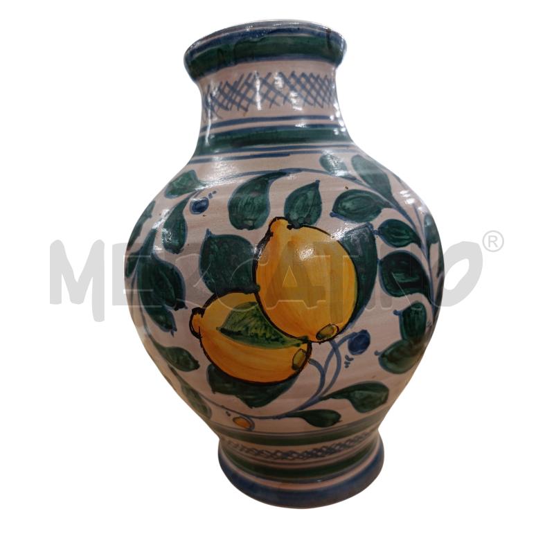 VASO TERRACOTTA DECORO LIMONI | Mercatino dell'Usato Chieri 1