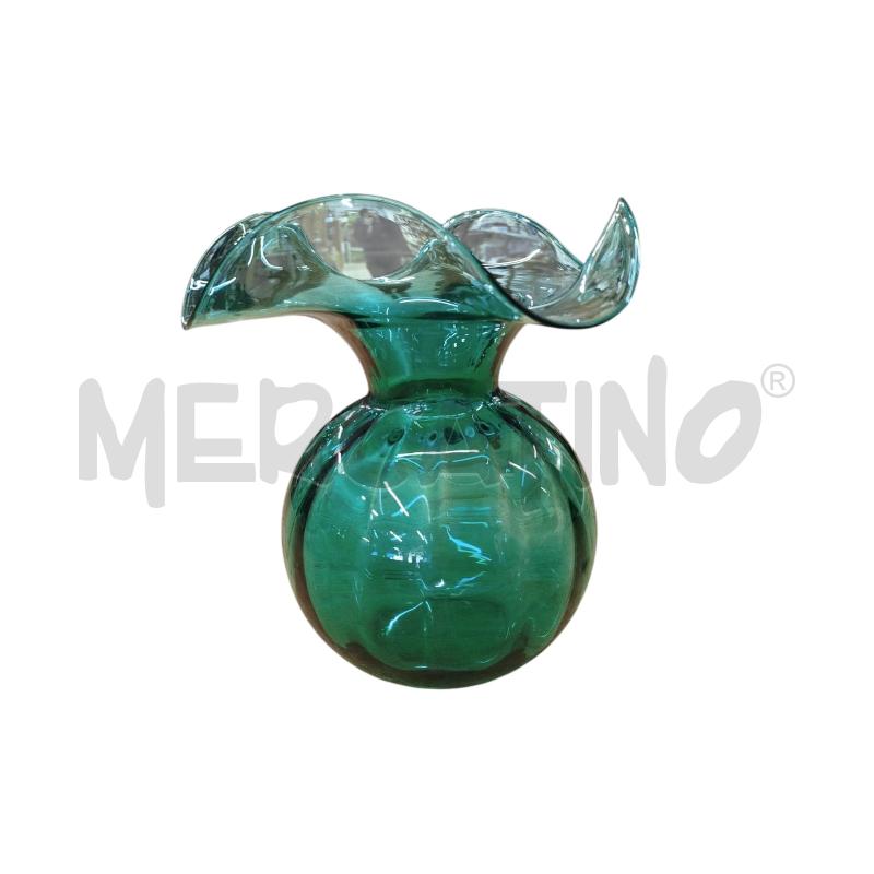 VASO VERDE VETRO MODELLO PRIMULA | Mercatino dell'Usato Chieri 1