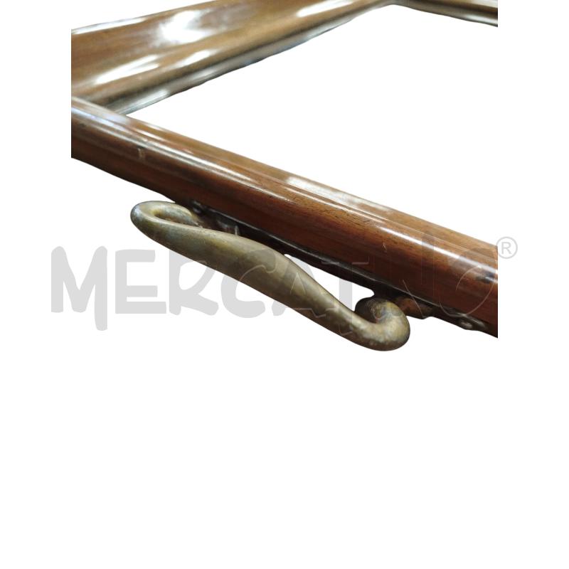VASSOIO LEGNO IN VETRO CON DOPPIA MANIGLIA IN OTTONE | Mercatino dell'Usato Chieri 3